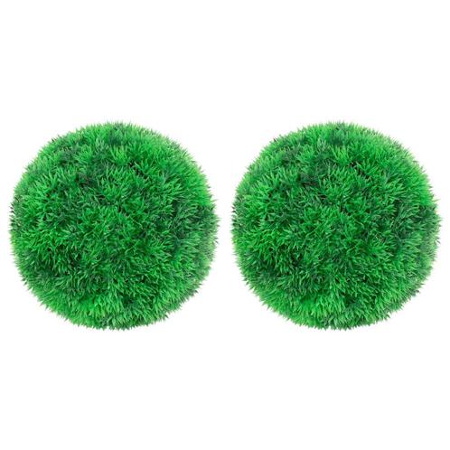 vidaXL Kunstbuxusbollen 2 st 22 cm, Huis en Inrichting, Woonaccessoires | Kunstplanten en Kunstbloemen, Nieuw, Verzenden