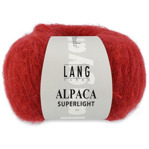 Lang Yarns Alpaca Superlight - 62 kersrood - Wol Garen, Hobby en Vrije tijd, Breien en Haken, Ophalen of Verzenden