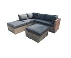 Loungeset Almadia modulo - Natural kobo | Grijs, Ophalen of Verzenden, Nieuw