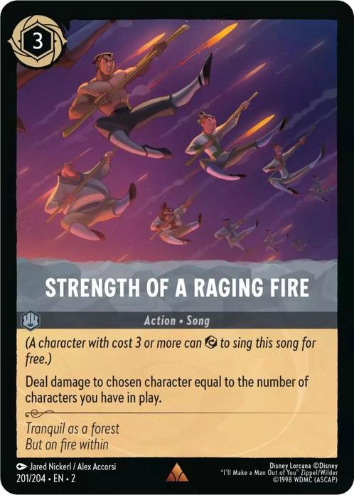 [201/204][S2] - STRENGTH OF A RAGING FIRE ENG FOIL [M/NM], Verzamelen, Disney, Verzenden