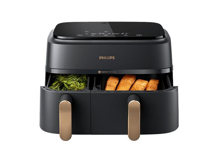 Philips -  3000 Series Dual Basket Airfryer  Zwart, Witgoed en Apparatuur, Airfryers, Airfryer, Nieuw, Verzenden