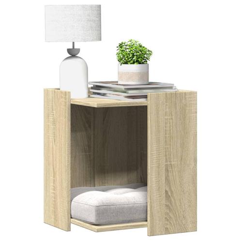 vidaXL Kattenbakkast 42x42x51 cm bewerkt hout sonoma, Dieren en Toebehoren, Katten-accessoires, Nieuw, Verzenden