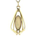 Gouden hanger met opaal 14 krt, Ophalen of Verzenden, Nieuw