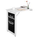 2dekans | SoBuy FWT03-PF Eettafel inklapbaar met krijtbord-, Huis en Inrichting, Ophalen of Verzenden, Zo goed als nieuw
