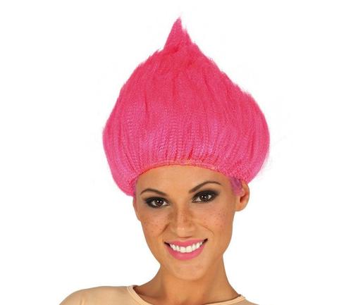 Trollen Pruik Roze, Hobby en Vrije tijd, Feestartikelen, Nieuw, Verzenden