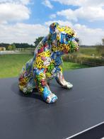 Beeld, street Art sitting bulldog - 38 cm - polyresin, Antiek en Kunst