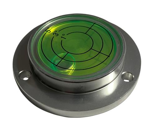 Ronde waterpas in aluminium behuizing (55x40x12 mm, zilver), Doe-het-zelf en Verbouw, Gereedschap | Handgereedschap, Nieuw, Ophalen of Verzenden