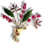 Broche - 18 karaat Geel goud, 18K goud en diamanten speld 19, Sieraden, Tassen en Uiterlijk, Antieke sieraden