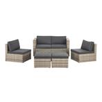Polyrotan Loungeset / Tuinset Salou - Grijs - Incl. Kussens, Verzenden, Nieuw
