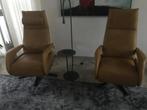 Set van 2 leren relaxfauteuils met desgin armleuning -, Ophalen of Verzenden, Nieuw, Leer
