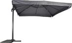 Zweefparasol Virgo Grijs 300 x 300 cm - inclusief kruisvoet, Tuin en Terras, Ophalen of Verzenden, Nieuw