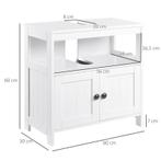 Wastafelmeubel Badkamermeubel Met Open Vak Wit 60 X 30 X 60