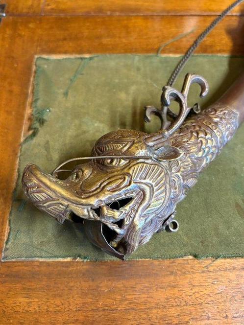 Tibet Hoorn 52 cm - Koper - Tibet - Eind 20e eeuw, Antiek en Kunst, Antiek | Overige Antiek