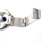 Zilveren armband met emaille ogen | 19 cm (zware armband), Sieraden, Tassen en Uiterlijk, Armbanden, Ophalen of Verzenden, Gebruikt