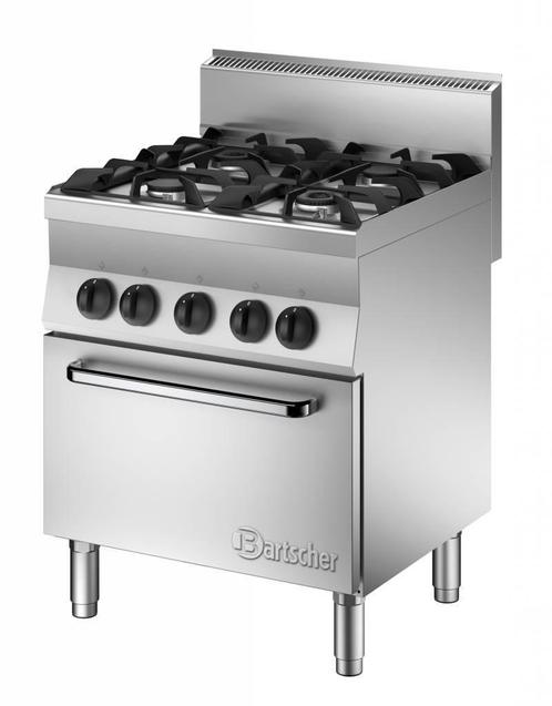 Bartscher 4-pits gasfornuis met elektrische oven 1/1 GN, Zakelijke goederen, Horeca | Keukenapparatuur, Verzenden