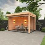 Douglas overkapping, 400 x 300, met achterwand en zijwand,, Nieuw