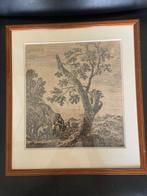 Stefano Della Bella (1610-1664) - Paysage avec une femme à, Antiek en Kunst