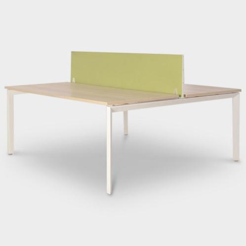Febrü bench werkplek , Eiken blad, 2x 180 x 80 cm wit vaste, Huis en Inrichting, Bureaus, Ophalen of Verzenden
