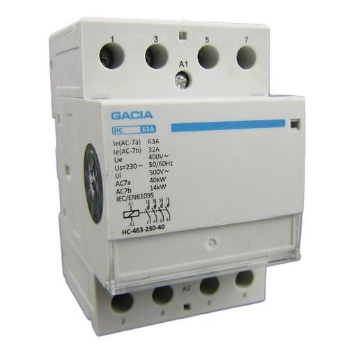 Gacia installatierelais 63a 4 polig 4 NO - HC-6340, Doe-het-zelf en Verbouw, Elektra en Kabels, Ophalen of Verzenden