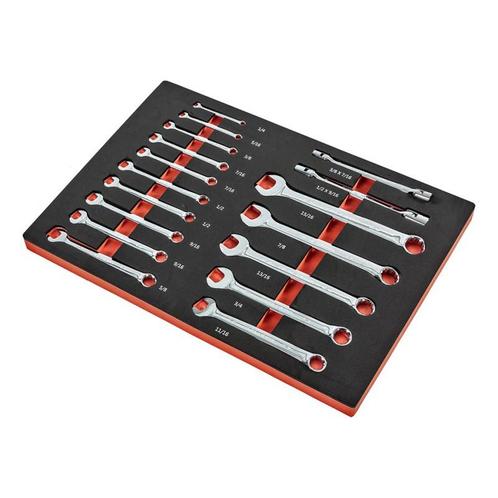 Engelse sleutel set 17 delen in soft foam module - inch, Doe-het-zelf en Verbouw, Gereedschapskisten, Ophalen of Verzenden