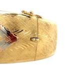 Vintage gouden bangle met gravure 14 krt, Sieraden, Tassen en Uiterlijk, Armbanden, Ophalen of Verzenden, Nieuw