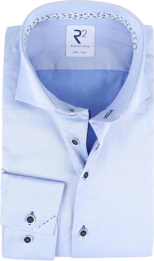 R2 Overhemd Extra Lange Mouwen Blauw maat 46 Heren, Kleding | Heren, Overhemden, Nieuw, Verzenden