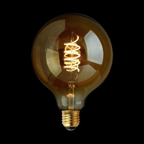Filament LED Lamp Globe Curl Gold Ø95 mm E27 3.8W, Huis en Inrichting, Lampen | Losse lampen