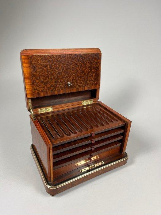 Sigarendoos - Thuya, Tulpenboomhout, Mahonie, Antiek en Kunst, Antiek | Overige Antiek