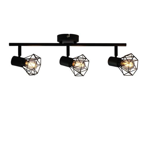 Industriële plafondspot zwart, Jaylano, Huis en Inrichting, Lampen | Plafondlampen, Nieuw, Ophalen of Verzenden