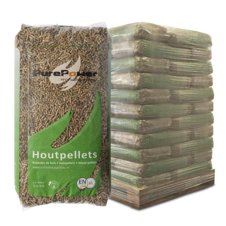 PURE POWER - MIX Houtpellets - ENplus A1 - 4-sterren - 66, Tuin en Terras, Haardhout, Ophalen of Verzenden