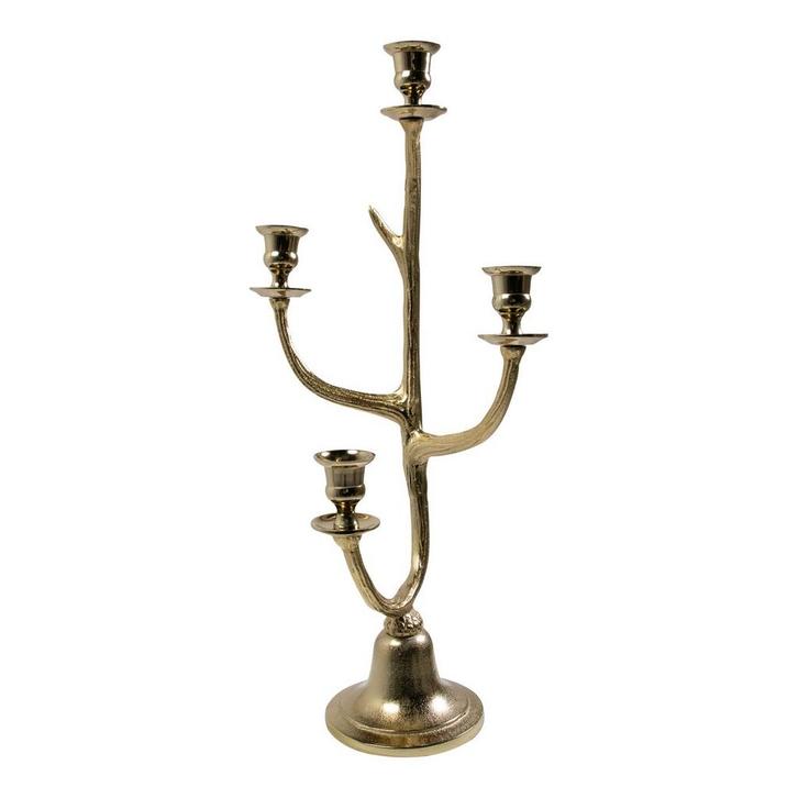 Kaarsen Standaard gewei goud 4 h58cm, Huis en Inrichting, Woonaccessoires | Overige, Verzenden