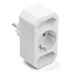 Verloopstekker | Q-link (Drieweg, 1 x geaard, Wit), Verzenden, Nieuw