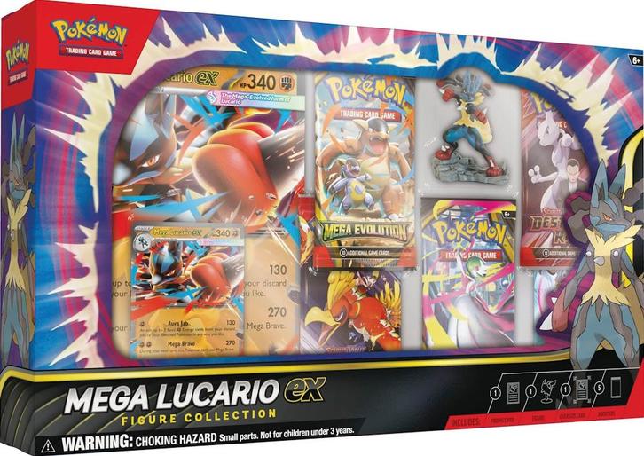 Pokemon - Mega Lucario EX Figure Collection | Pokémon -, Hobby en Vrije tijd, Verzamelkaartspellen | Pokémon, Nieuw, Verzenden