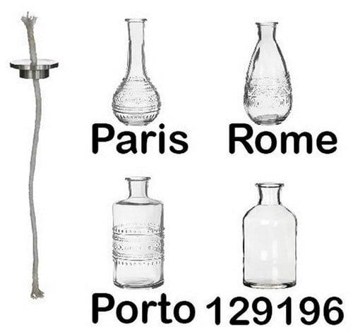 Ronde lont met plaatje voor olielamp fles Paris Porto Rome, Hobby en Vrije tijd, Knutselen, Nieuw, Ophalen of Verzenden