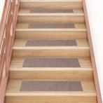 vidaXL Trapmatten Zelfklevend 30 stuks 76x20 cm Lichtbruin, Doe-het-zelf en Verbouw, Ladders en Trappen, Verzenden, Nieuw