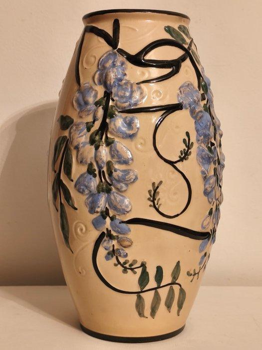 Vaas - Keramiek - Vaas met een bos bloemen, Antiek en Kunst, Curiosa en Brocante