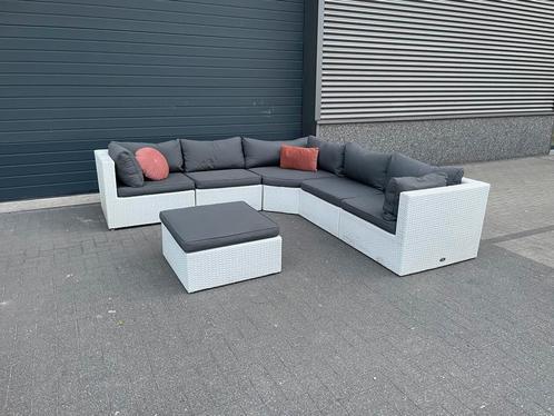 Zeer nette hoekloungeset van het merk FONTEYN, Tuin en Terras, Tuinsets en Loungesets, Bank, Hocker, 6 zitplaatsen, Zo goed als nieuw