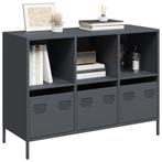 vidaXL Dressoir 101,5x39x73,5 cm koudgewalst staal, Huis en Inrichting, Kasten | Dressoirs, Verzenden, Nieuw, Metaal