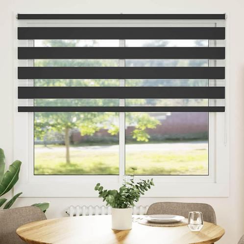 vidaXL Zebra rolgordijn 155x100 cm stofbreedte 150,9 cm, Huis en Inrichting, Stoffering | Gordijnen en Lamellen, Zwart, Nieuw