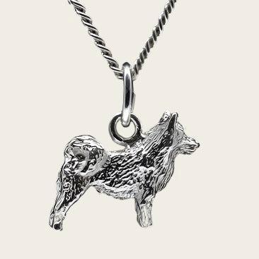 Zilveren Zweedse lappenhond ketting hanger - klein, Sieraden, Tassen en Uiterlijk, Kettinghangers, Nieuw, Ophalen of Verzenden