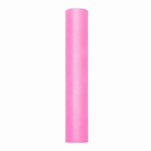 Tule rol van 30 cm breed en 9 meter lang roze, Hobby en Vrije tijd, Stoffen en Lappen, 30 tot 120 cm, 200 cm of meer, Roze, Nieuw