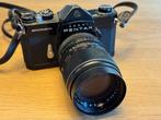 Asahi, Pentax SP body black, Vivitar 135mm 1:2.8, riem en, Nieuw