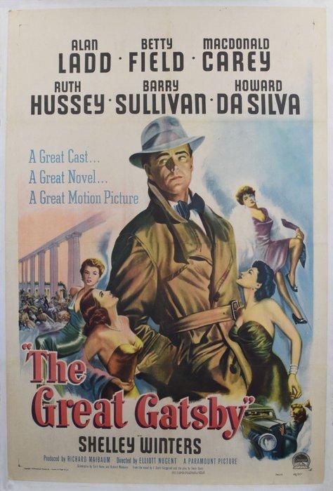 The Great Gatsby Alan Ladd Original US One Sheet Vintage, Verzamelen, Film en Tv