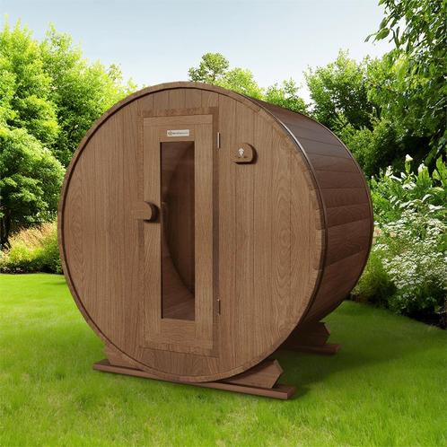 Modi Ayous Thermowood barrelsauna Ø209 x 160 cm, Sport en Fitness, Sauna, Fins of Traditioneel, Complete sauna, Nieuw, Ophalen of Verzenden