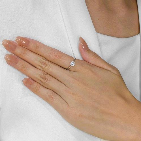 Ring - 18 karaat Witgoud - 0.20ct. tw. Diamant (Natuurlijk), Sieraden, Tassen en Uiterlijk, Ringen