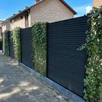ACTIE - Premium Composiet Schutting Rhombus Zwart, Ophalen of Verzenden, Nieuw, Kunststof, 1 tot 2 meter