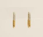Huggie oorbellen - 14 karaat Geel goud - 1.05ct. tw. Diamant