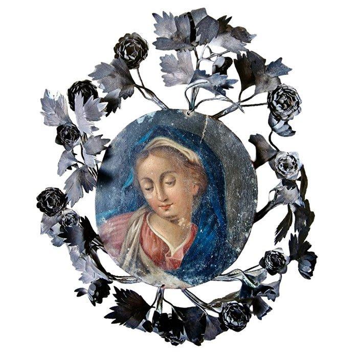 Devotionele medaillon met afbeelding van de Maagd Maria - 27, Antiek en Kunst, Kunst | Niet-Westerse kunst