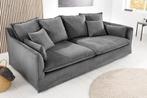 Grote hoes 3-zitsbank HEAVEN 200cm corduroy grijs - 43443, Huis en Inrichting, Ophalen of Verzenden, Nieuw
