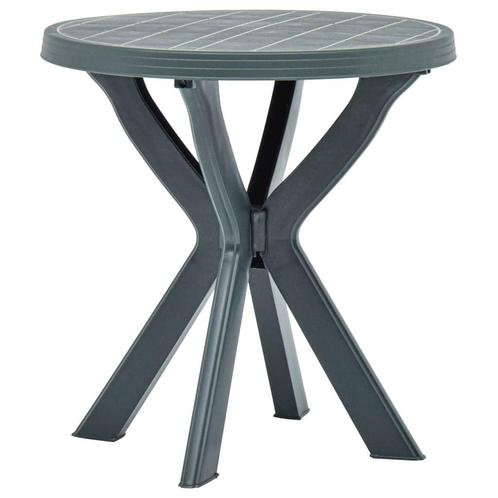 vidaXL Bistrotafel Ø70 cm kunststof groen, Tuin en Terras, Tuintafels, Nieuw, Kunststof, Verzenden